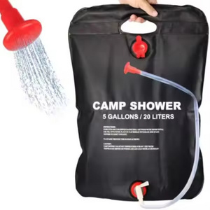 Outdoor 20L Portable camping shower 5 gallons Heating Pipe Bag Solar Water Heater Outdoor Other Camping gear