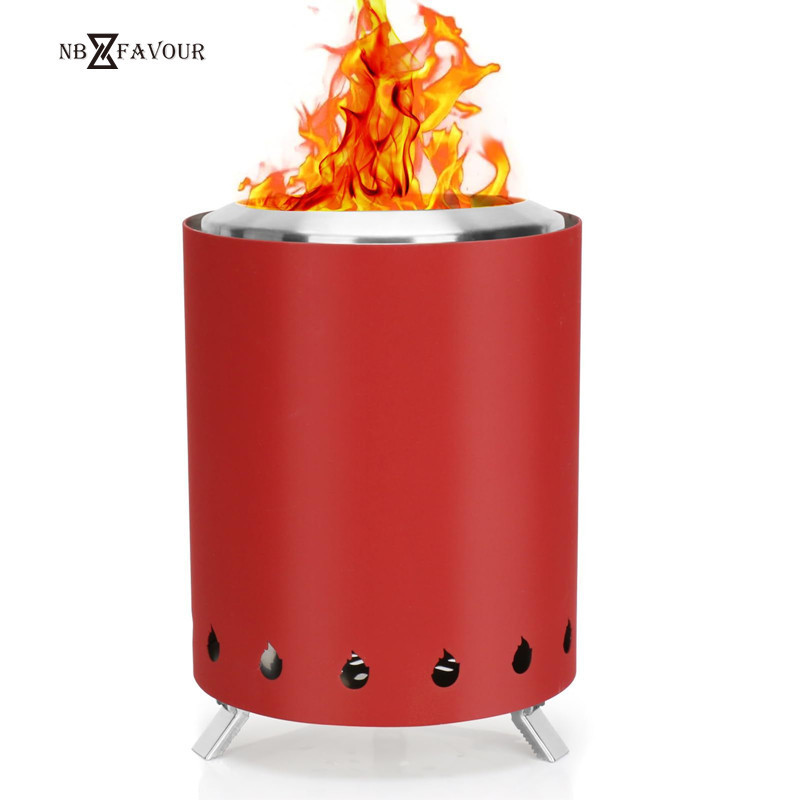 NB-FAVOUR Stainless Steel Portable  Campfire Stove Smokeless Wood Ignition bonfire Stove for Outdoor Camping Fire Pits