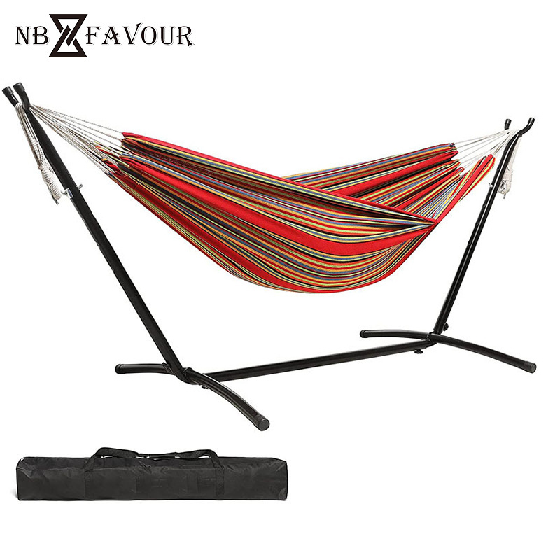 NB-FAVOUR Outdoor Double Camping Hammock Camping Swing Thick Canvas hammock tent for Garden Sports Home Travel