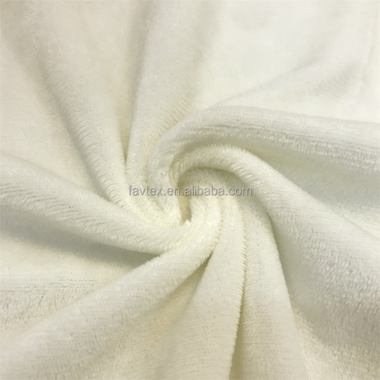 100% Polyester Wide Width 160gsm Minky Boa Velour  Fabric