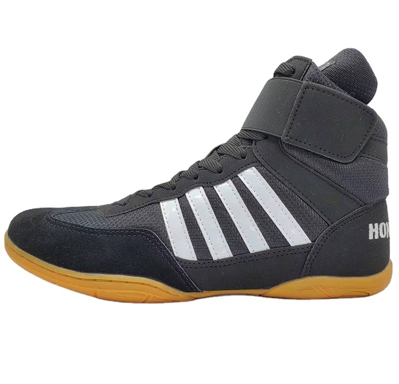 Hot Sale Factory Made Professional Custom Breathable Boxing Shoes High-top Wrestling shoes