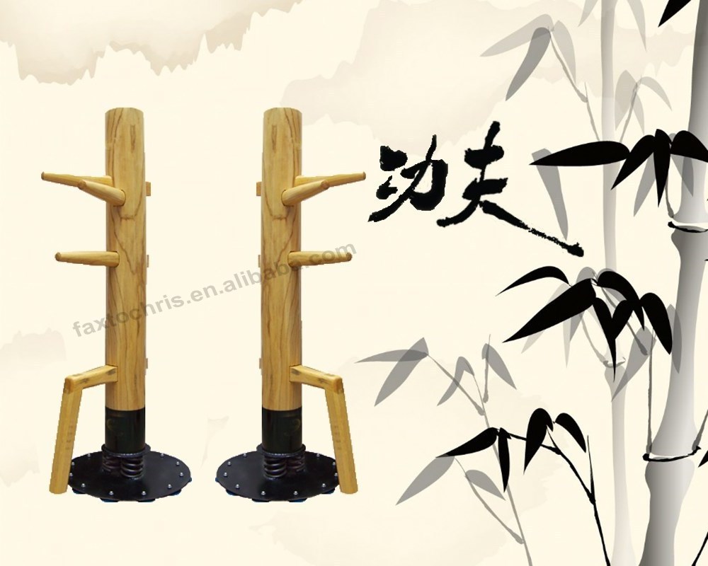 China martial art free standing wooden dummy