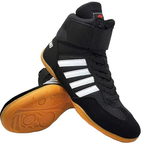 Hot Sale Factory Made Professional Custom Breathable Boxing Shoes High-top Wrestling shoes