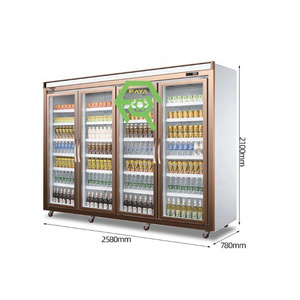 Vertical Display Refrigerator fresh-keeping freezer chiller cooler  for Convenience Store supermarket