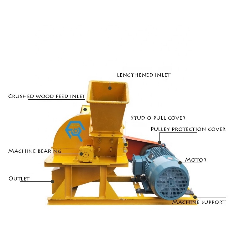 large capacity wood chipper shredder wood crusher grind wood crushing machine price Sawdust shaving machine