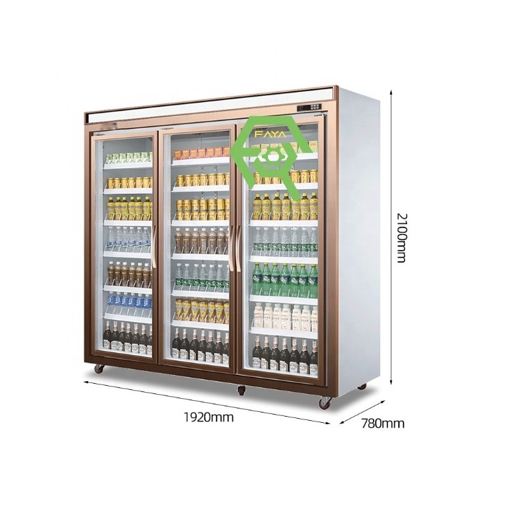 Vertical Display Refrigerator fresh-keeping freezer chiller cooler  for Convenience Store supermarket