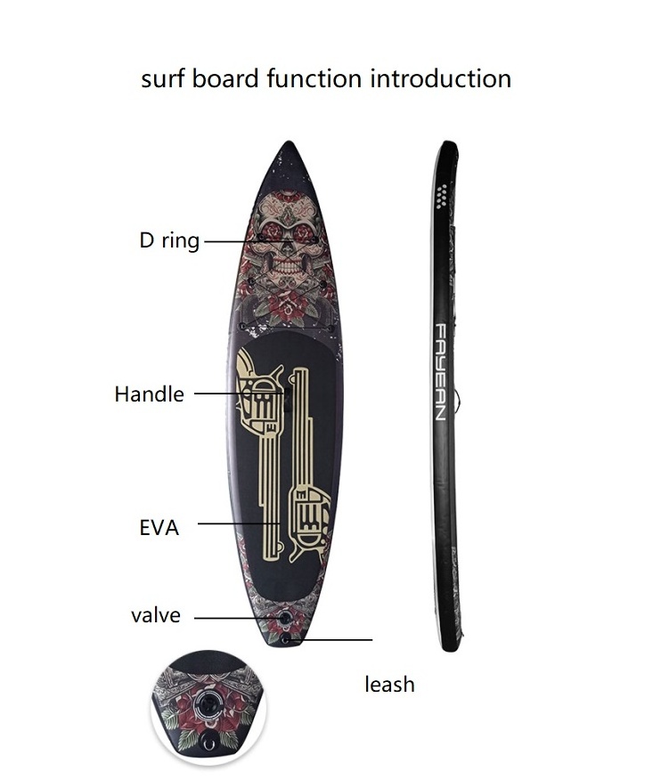 2024 fayean custom eva sup inflatable surfing moe grip inflable jetsurf electric surf stand up surfboard paddle board with motor