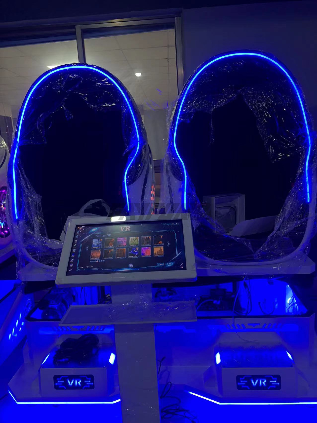 9D Egg VR Cinema 2 Seats Virtual Realiti Platform Factory Directly Supply Shopping Mall Simulator 360 VR Egg Chair