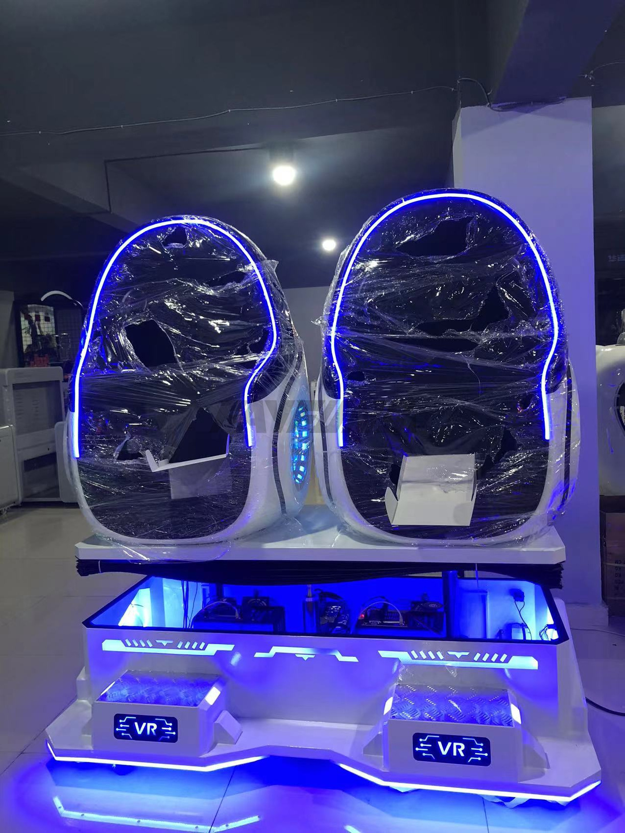 9D Egg VR Cinema 2 Seats Virtual Realiti Platform Factory Directly Supply Shopping Mall Simulator 360 VR Egg Chair