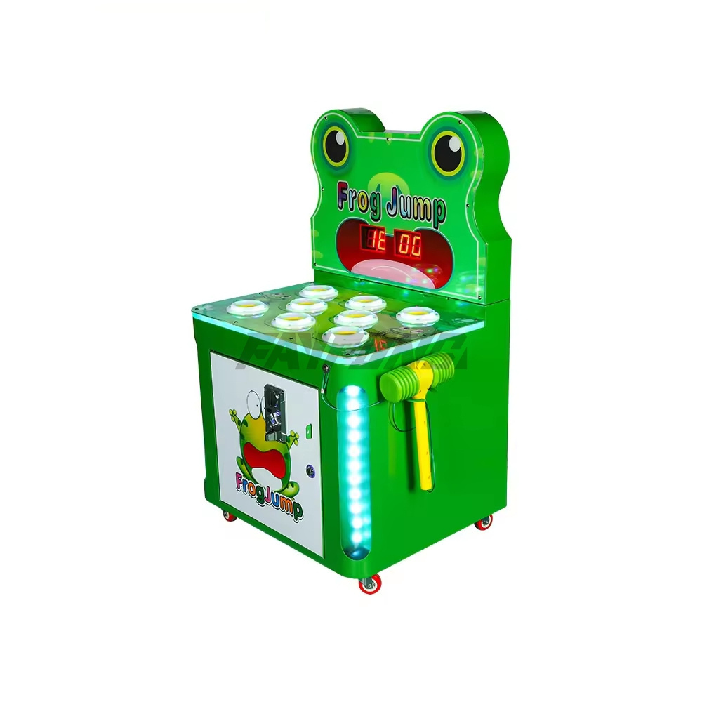 High Quality Wholesale Coin Operated Crazy Frog Hitting Kids Arcade Machines Whack-A-Mole Arcade Hammer Game Machine