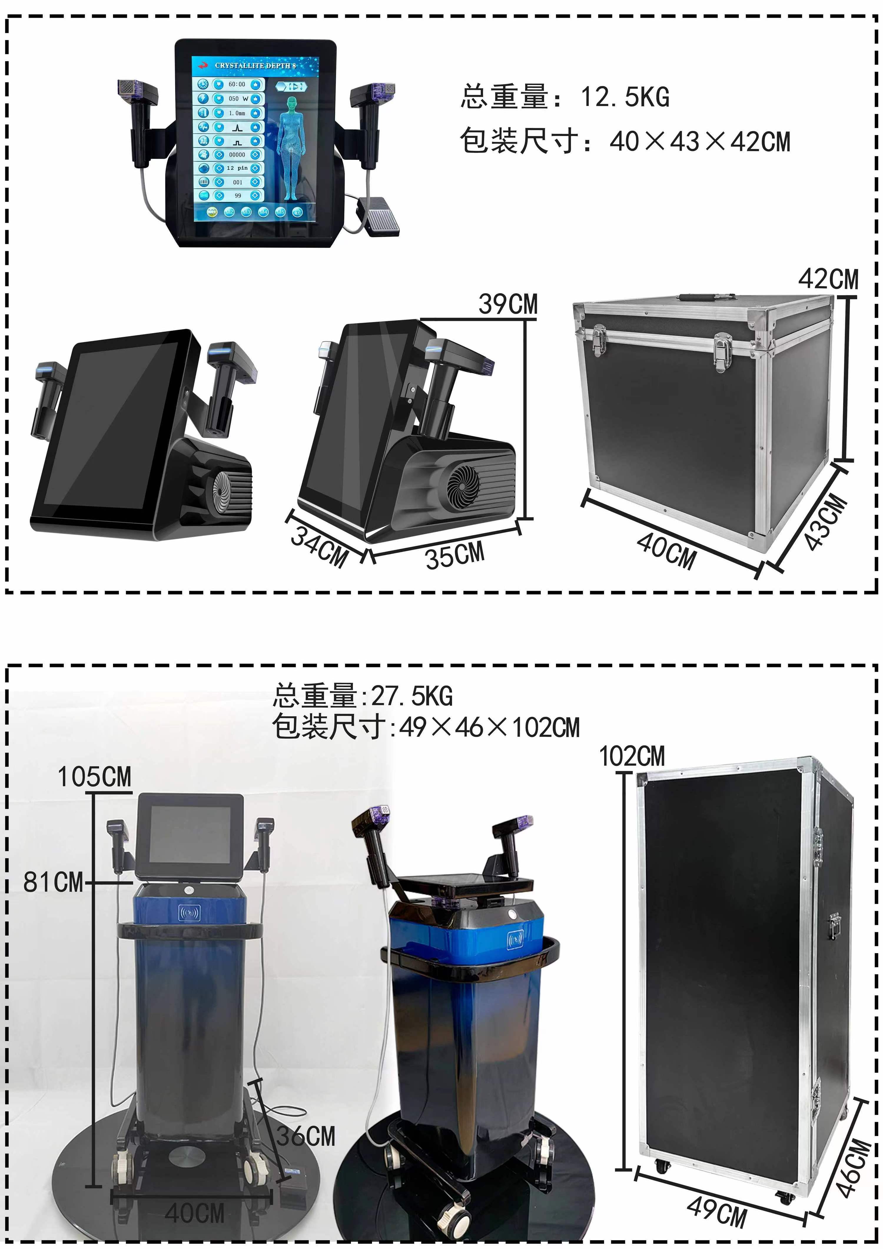 Portable face lifting morpheus 8 fractional machine rf microneedle fractional rf microneeding machine professional