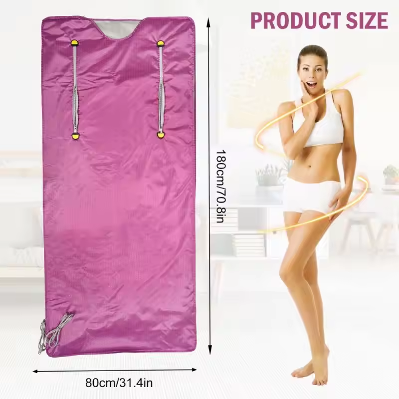 Portable Waterproof  Higher Dose Far Infrared Body Wrap Spa Heated  3 Zones Sauna Blanket for Weight Loss and Detox