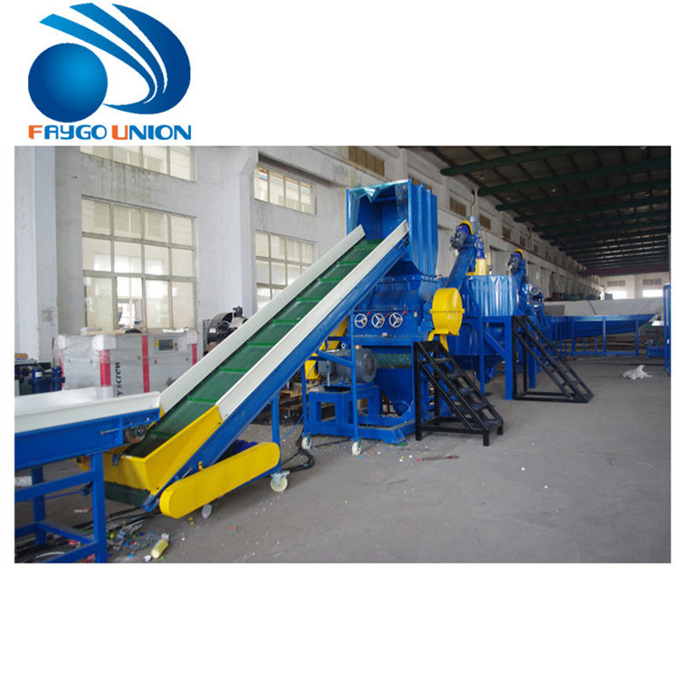 Faygo Union Waste Bottles Pet Plastic Recycling Machine/waste Plastic Crushing& washing&drying Line