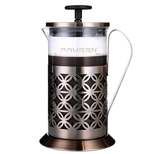 Factory hot sales stainless steel water tea / coffee / maker with thermal shock resistant glass carafe