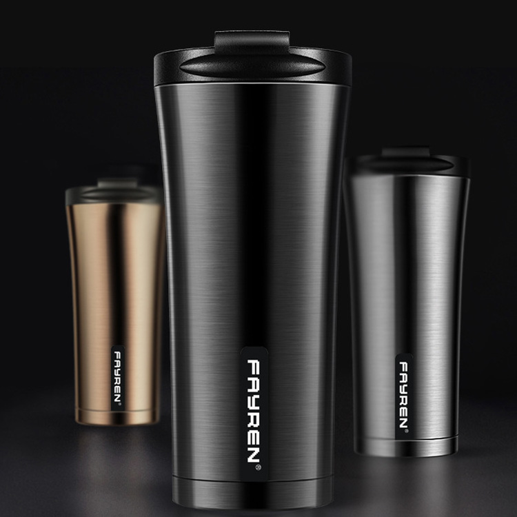 Eco Friendly Plastic Steel Tumbler Car Custom Travel Matte Black Coffee Mug