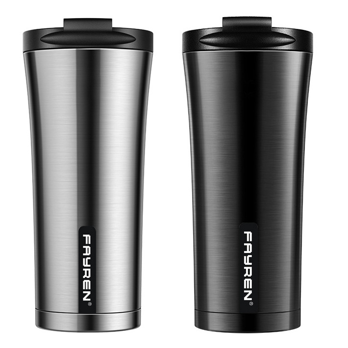 Matte Black Thermo Vaso Termos Stainless Steel Tumbler Bulk Coffee Mug With Lid Handle