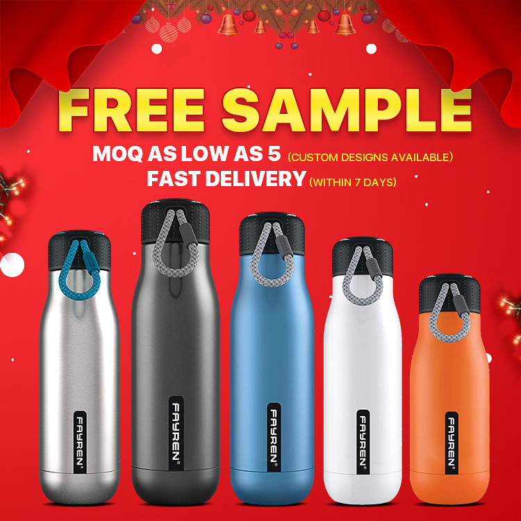 Christmas promotional custom leak proof vacuum thermo double wall 18 8 stainless steel auto coffee mug with handle