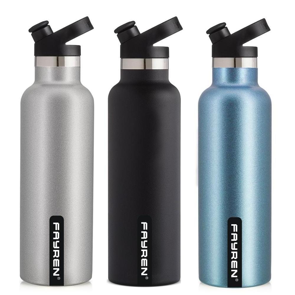 500ML 600ML 750ML stainless steel amy alkaline black ionized bicycle hot water bottle