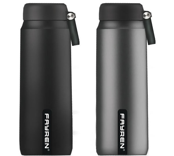 fayren 2019 new Stainless Steel Double-Walled Vacuum Insulated  Leak-Proof Water Bottle with rubber handle