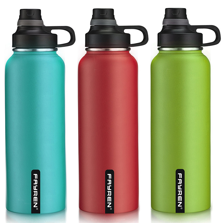 Fayren drink thermal metal sport sealed vacuum insulated 18 8 stainless steel water bottle