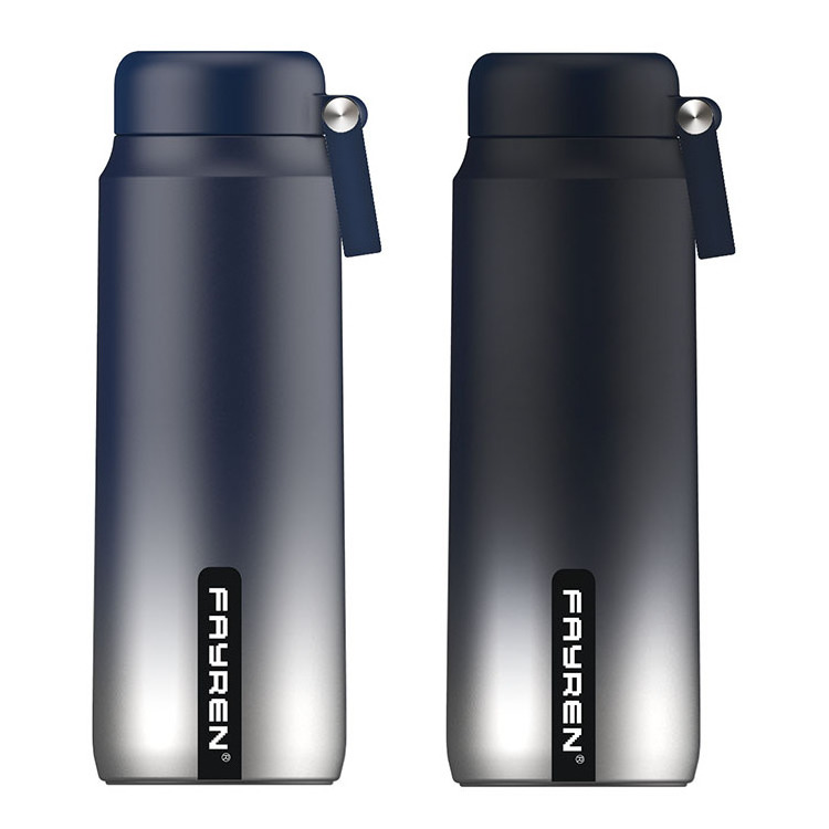 fayren 2019 new Stainless Steel Double-Walled Vacuum Insulated  Leak-Proof Water Bottle with rubber handle