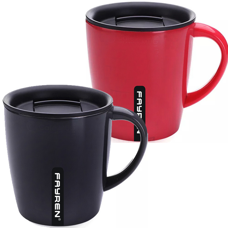 Stainless Steel Coffee Mug with Lid and Handle Lightweight Food Grade Silicone & PP BPA Free