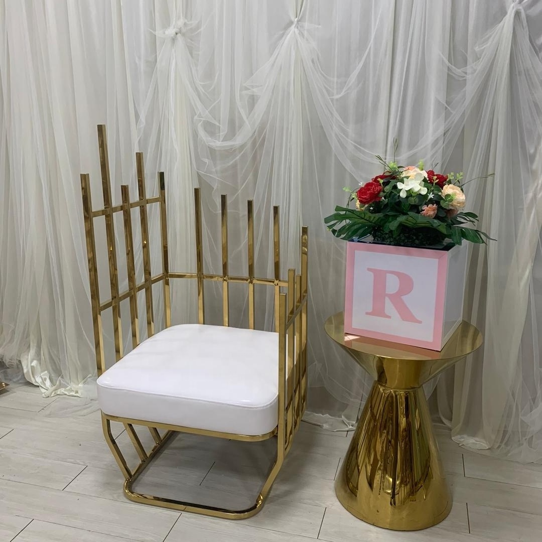 New Design Banquet Wedding Queen Golden Throne Birdcage Chair Sofa Chair Decorative For Party