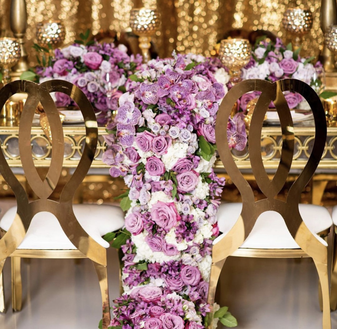 Luxury Event gold stainless steel stackable wedding chairs