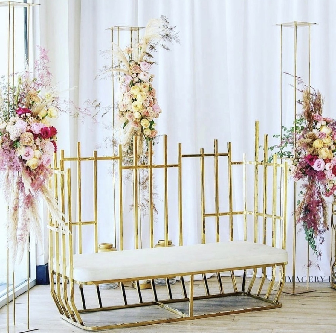 New Design Banquet Wedding Queen Golden Throne Birdcage Chair Sofa Chair Decorative For Party