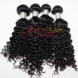 raw virgin human hair bundle full culticles color #1b hair extensions Filipino Kinky Curly Raw Hair