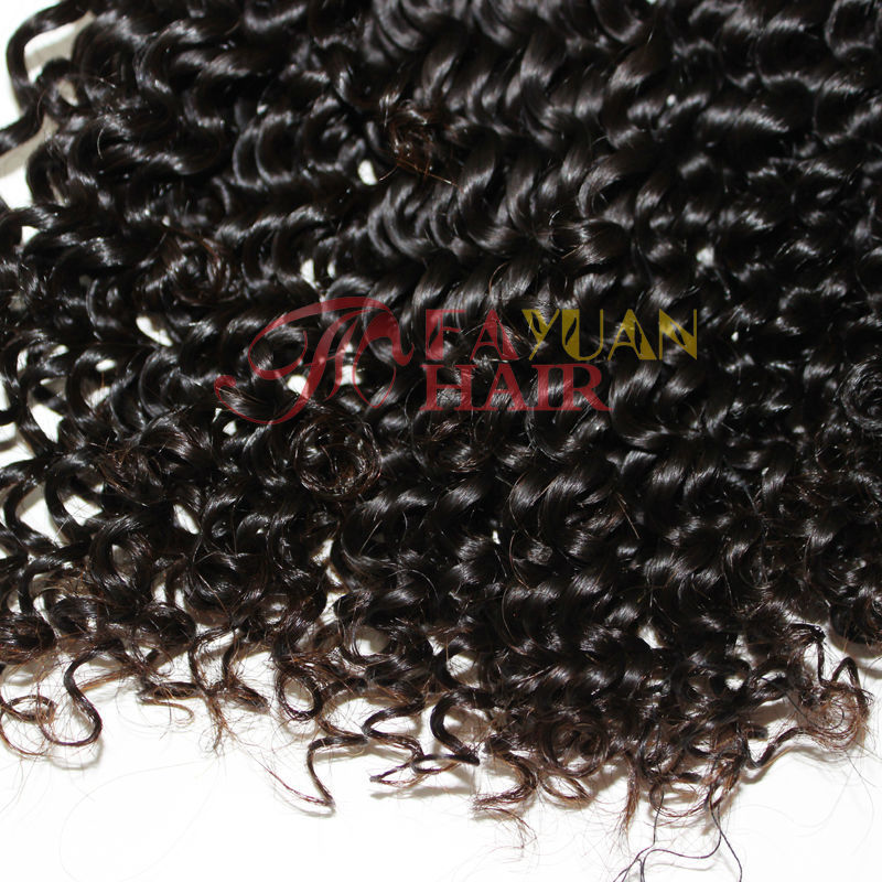 raw virgin human hair bundle full culticles color #1b hair extensions Filipino Kinky Curly Raw Hair