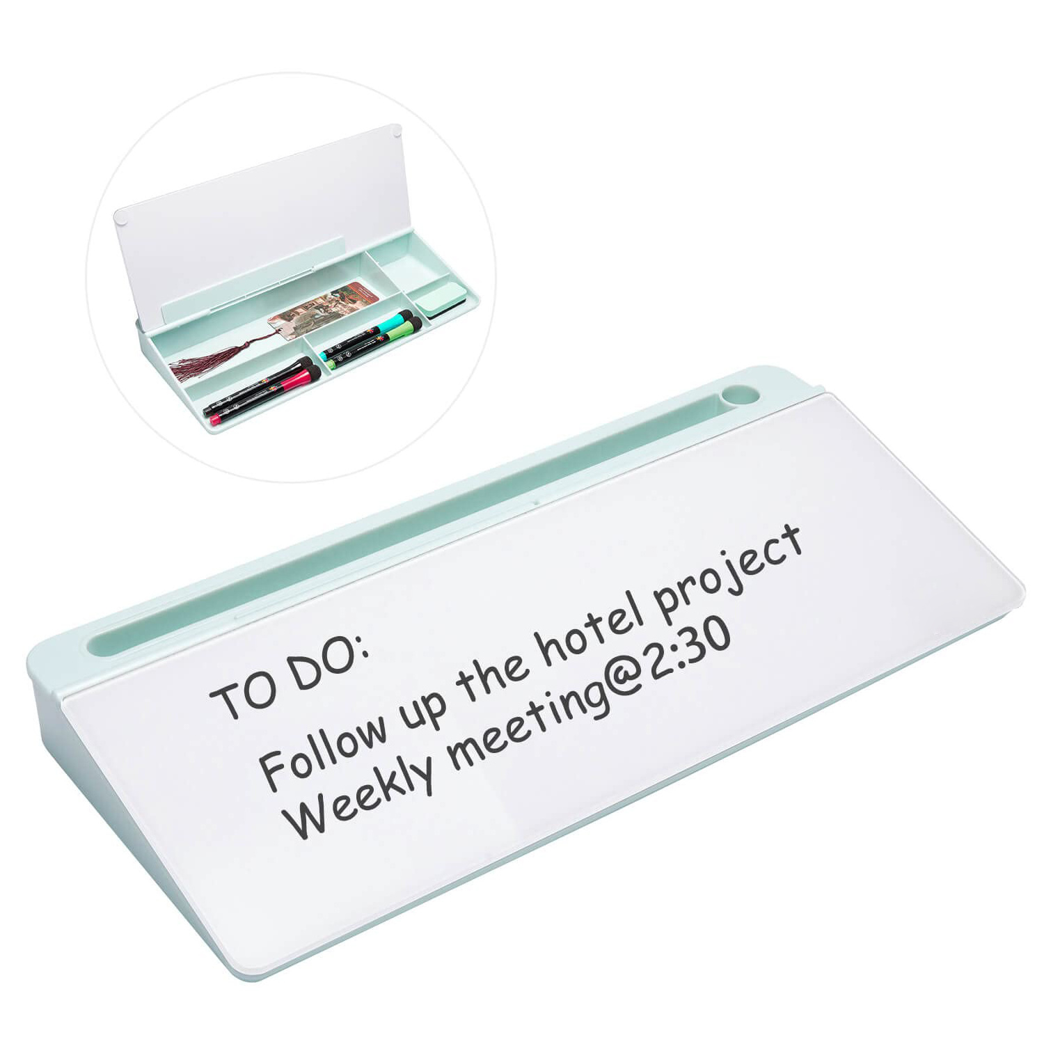 Wholesale Computer Pad Small Mobile Portable Desktop Keyboard White Board Glass Mini Whiteboard Storage Desktop Whiteboard