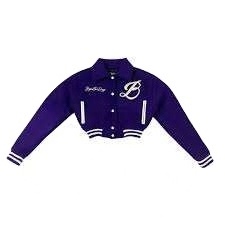 Crop Varsity Jacket Letterman Jacket college jacket with custom logos and chenille patches at wholesale for women