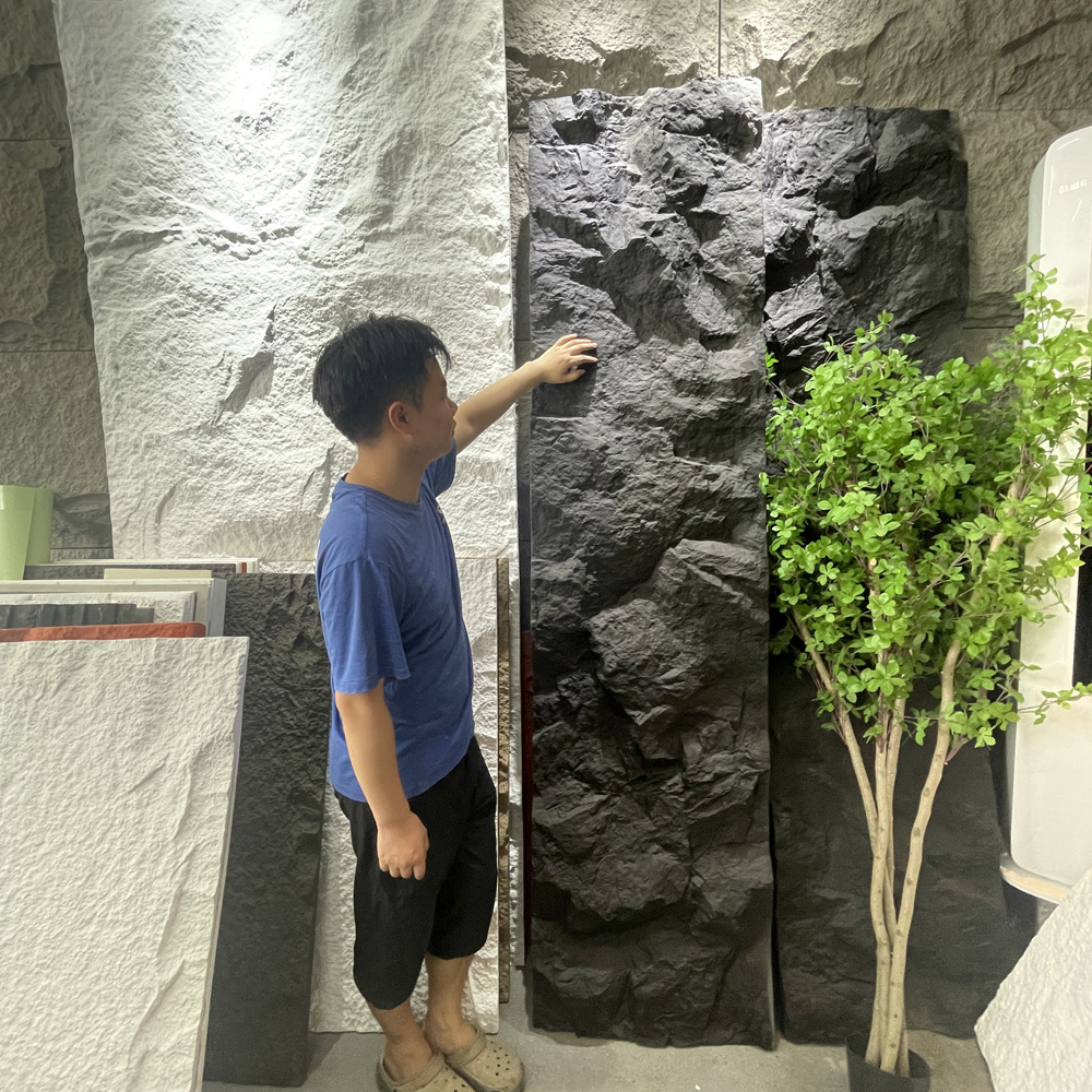 Artificial stone panelmushroom wall panels outdoor Cheapest exterior PU Faux stone wall cladding