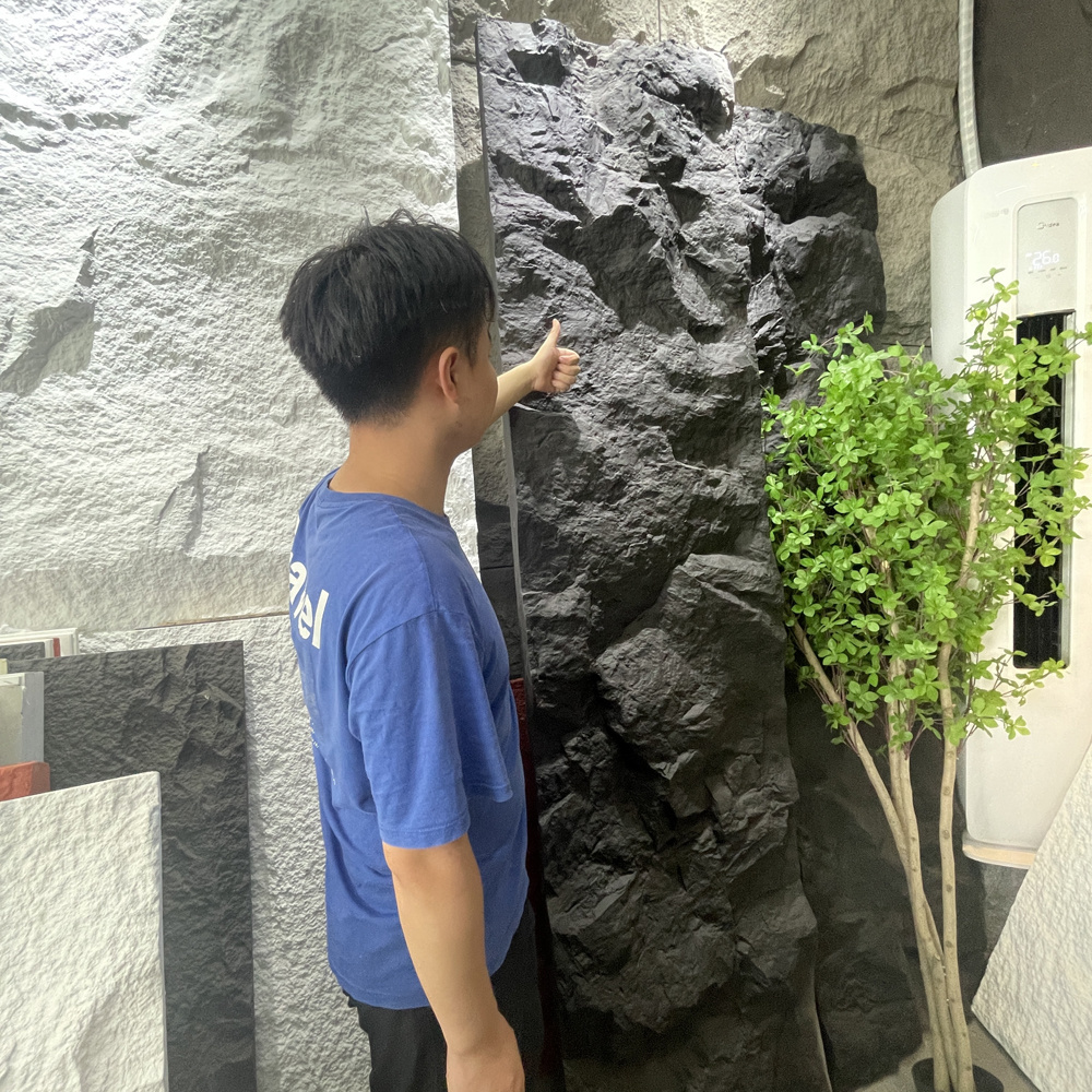 Artificial stone panelmushroom wall panels outdoor Cheapest exterior PU Faux stone wall cladding