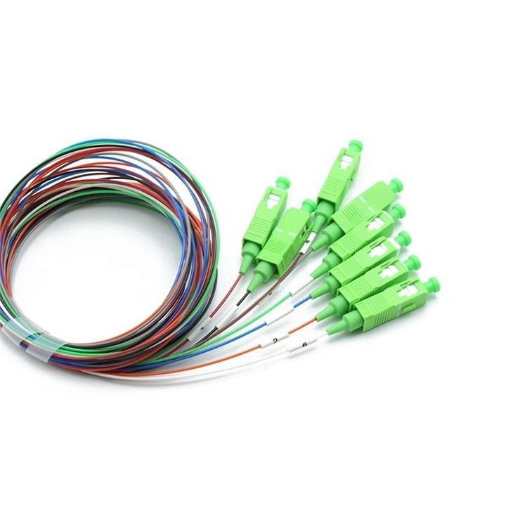 Fiber Optic PLC Splitter 1X2 1X4 1X8 1X16 1X32 1X64 Steel Tube type with SC/APC Connector 1:8 Optical Fiber PLC Splitter 1*16