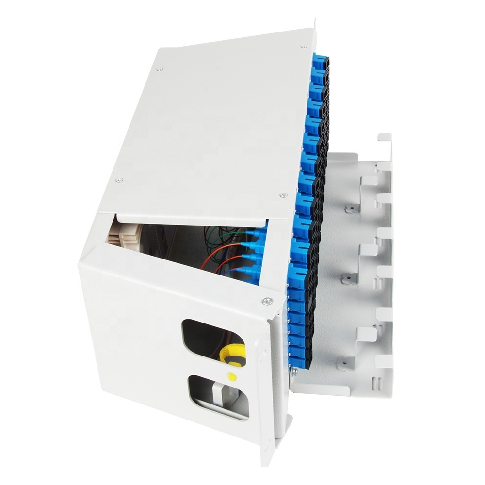 Good Price Fiber Optic Patch Panel 19 inch Rack Mount ODF Cabinet Fiber Optic Enclosure 24 48 96 Port ODF