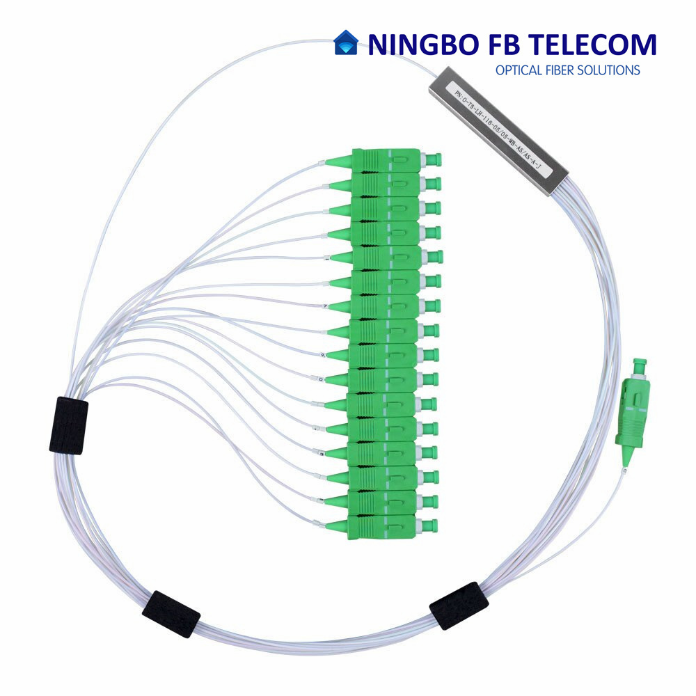 High Quality 1x16 Mini Block Less Plc Splitter 1x4 1x8 with SC/APC SC/UPC Connector Plc Splitter 1x2 Mini Steel Tube