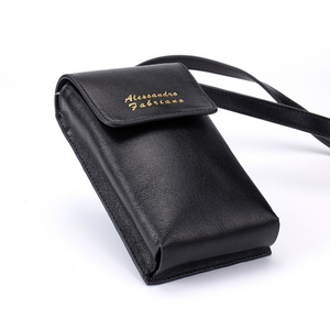 Genuine leather mini chain armpit card holder, compact mobile phone bag, shoulder bag