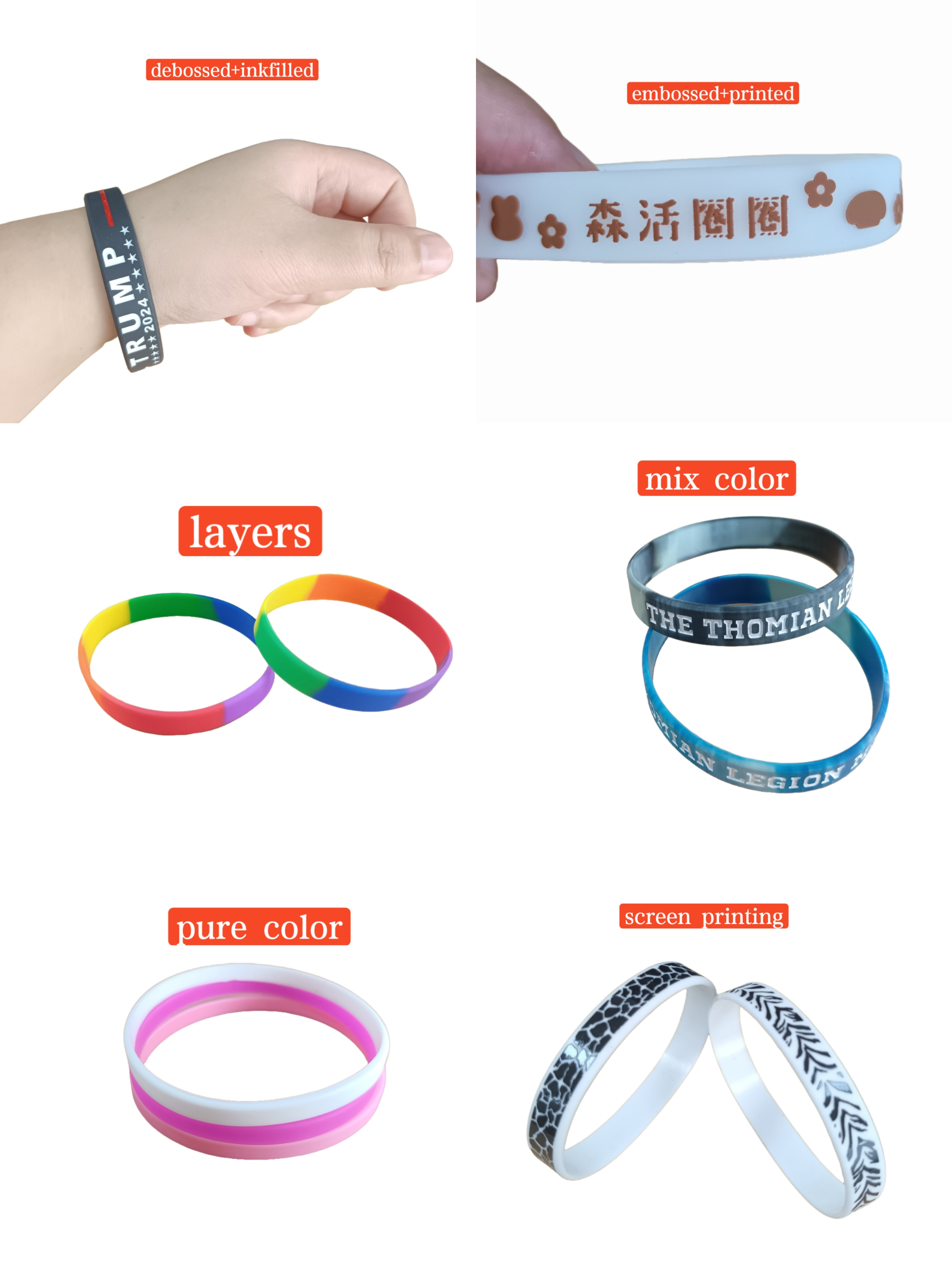 personalized gift cheap printing debossed silicon bracelet making machine bands custom cartoon silicon wristband