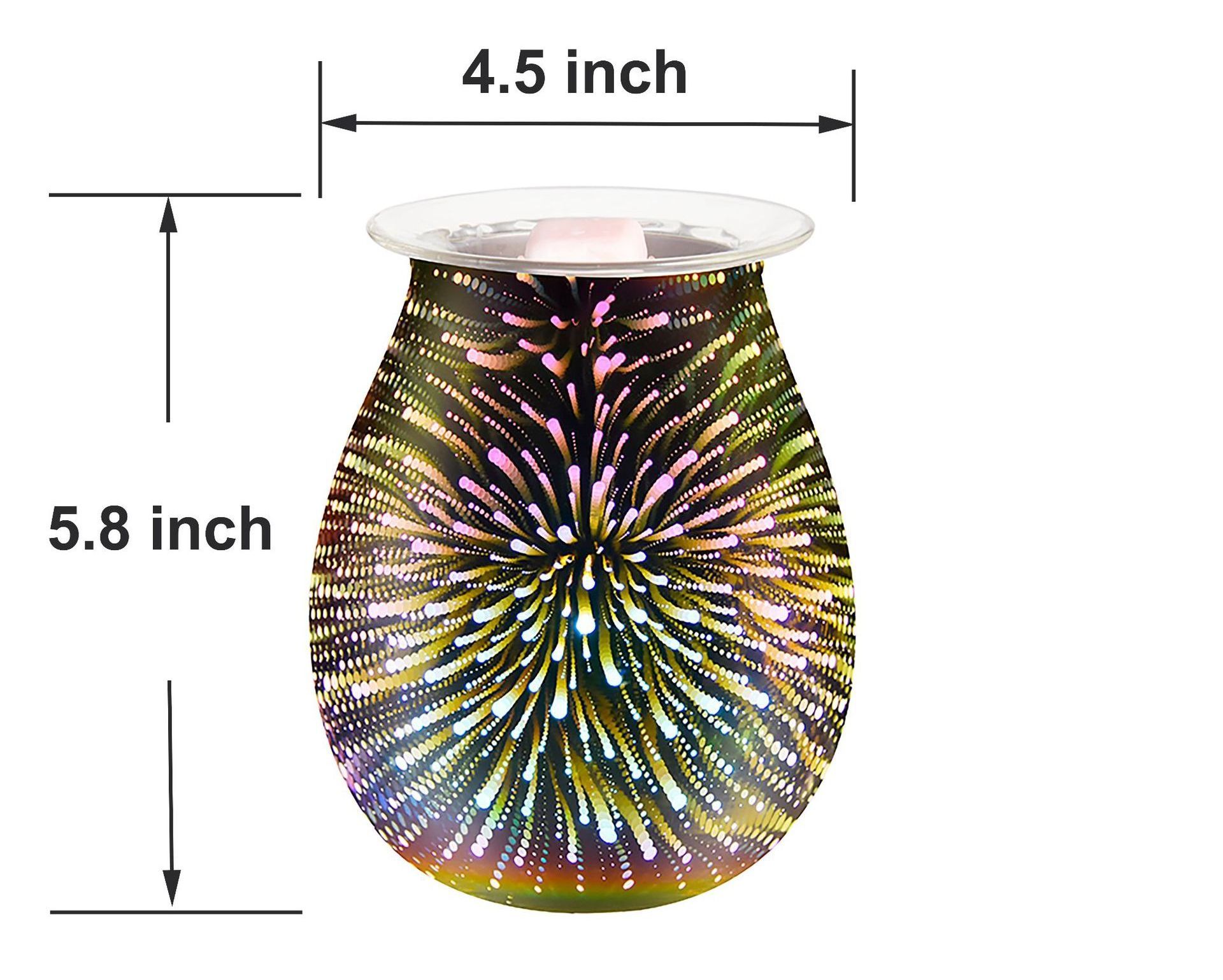 Aroma Electric Wax Melt Burner 3d Lamp Night Light Wax Warmer Aroma Lamp Essential Oil Burner