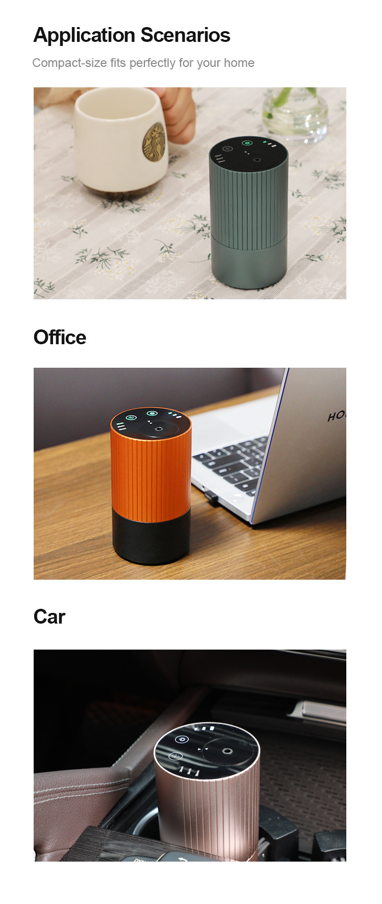 Shenzhen OEM Wireless Scent Machine Portable Nebulizer Waterless  Car Aroma Essential Oil Diffuser