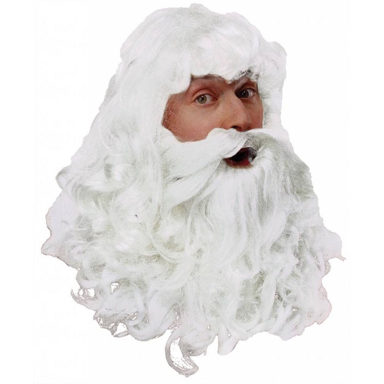 Christmas costume party play santa beard and wig