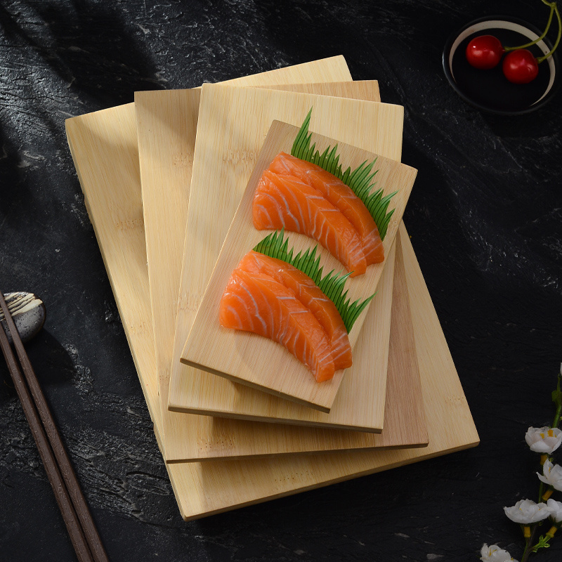 Japanese restaurant Sushi Bamboo Serving Plate Tableware Sushi Board Cutting Tray set