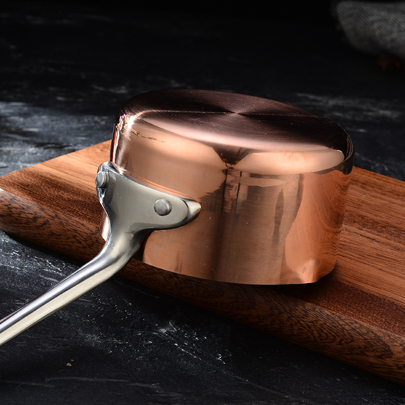 Hot Sale Restaurant Mini Copper Pot With Handle Stainless Steel Sauce Pan