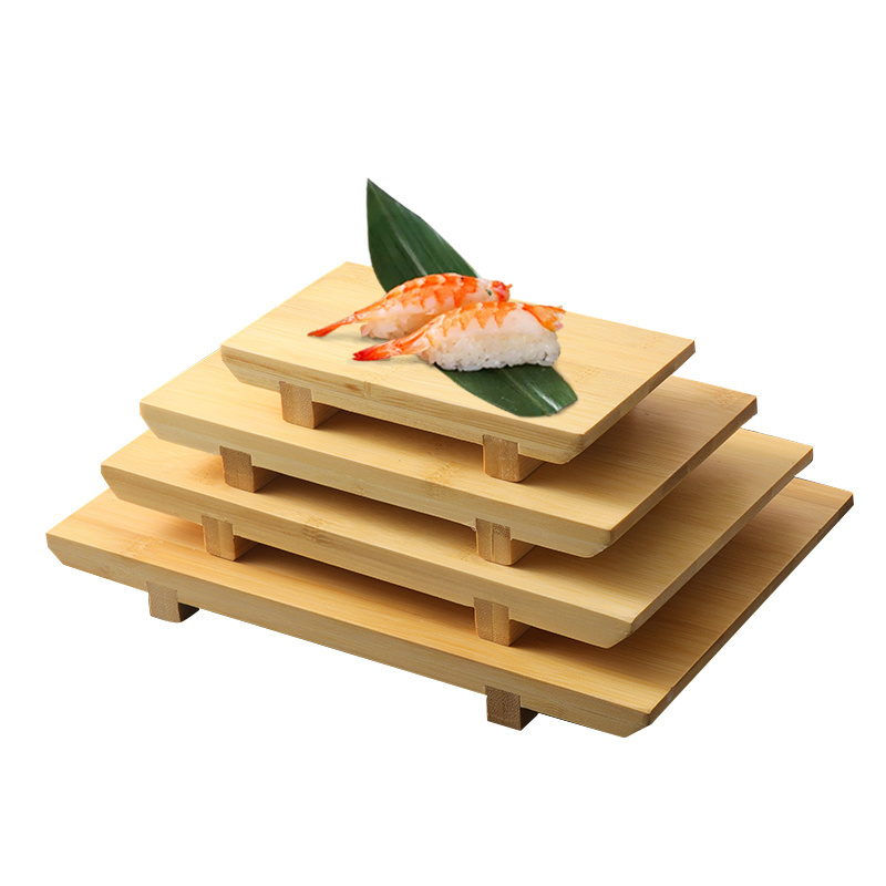 Japanese restaurant Sushi Bamboo Serving Plate Tableware Sushi Board Cutting Tray set