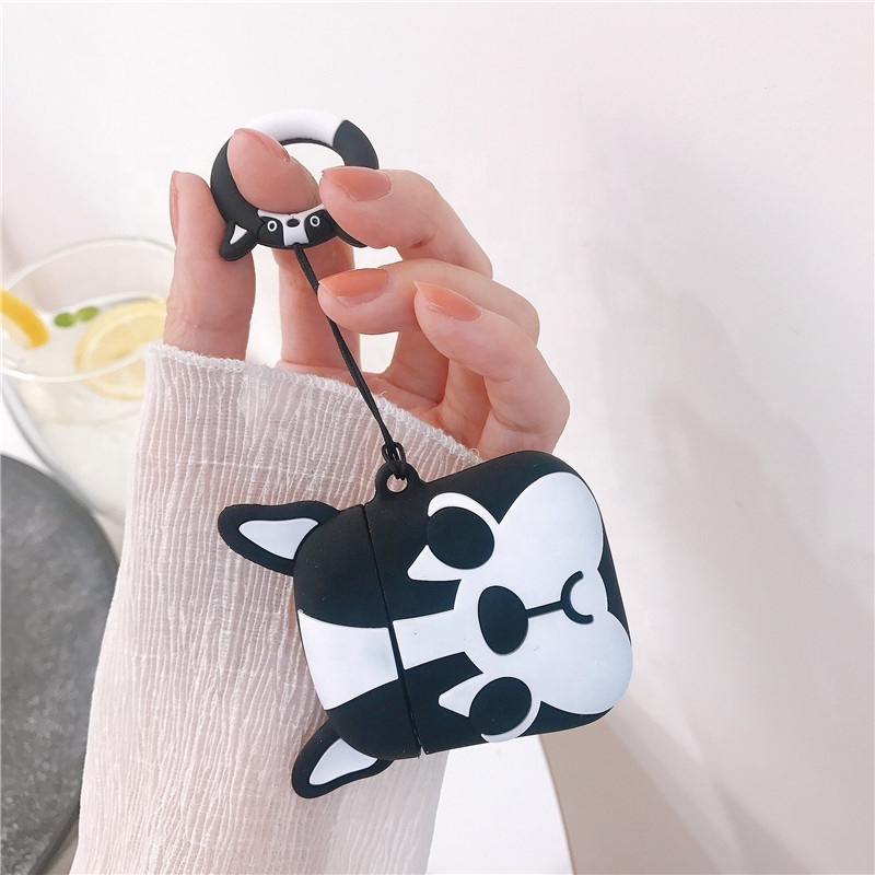 Cute law dog puppy silicone soft for airpod protective cover for Apple wireless headset charging for airpod case