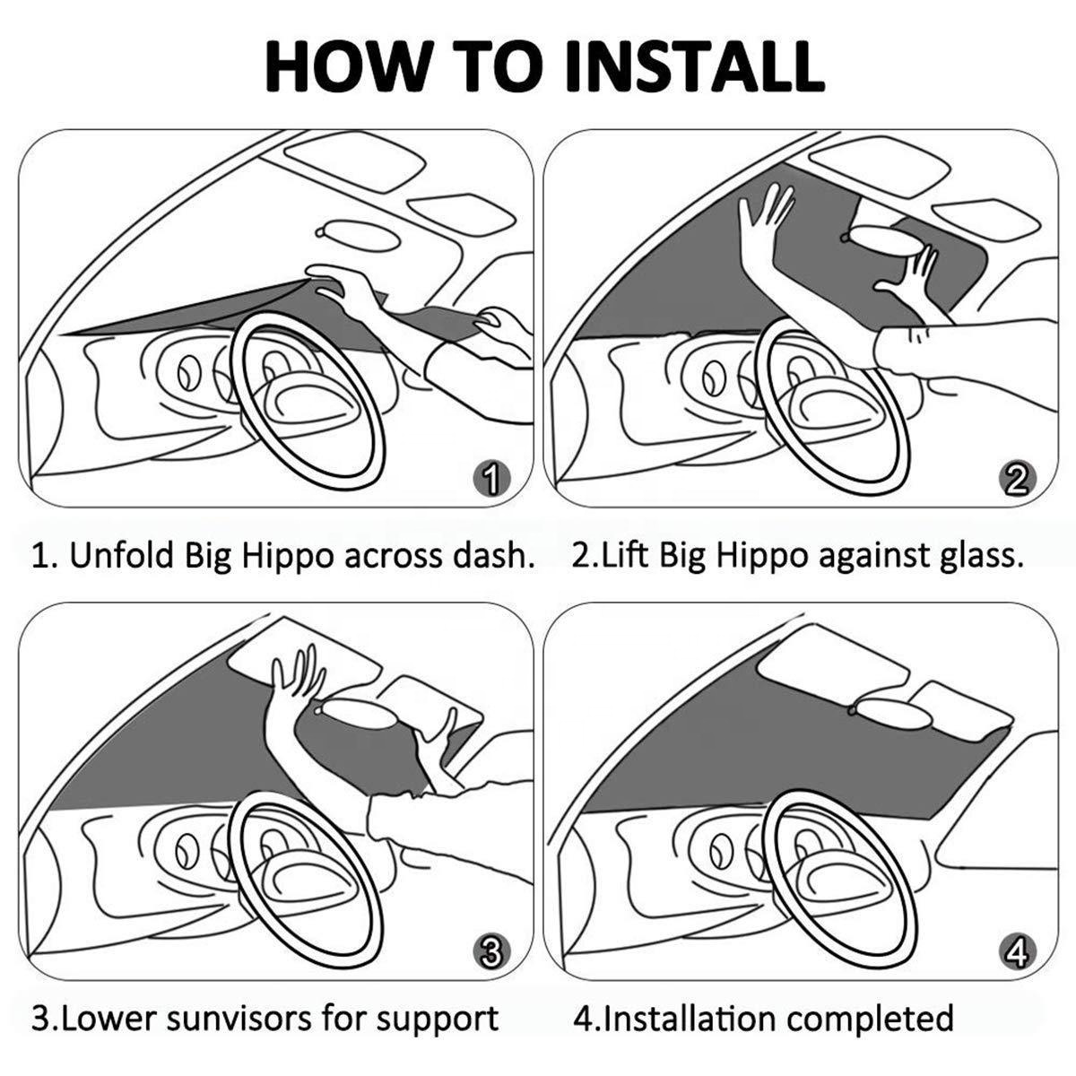 Ocean Eco Friendly Folding Sun Shade for Car Wind Shield Sun Shade Front Window Sunshade Windscreen Car Umbrella