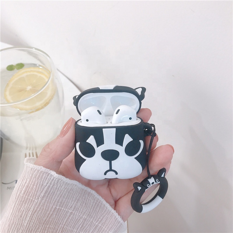 Cute law dog puppy silicone soft for airpod protective cover for Apple wireless headset charging for airpod case