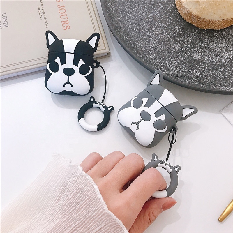 Cute law dog puppy silicone soft for airpod protective cover for Apple wireless headset charging for airpod case